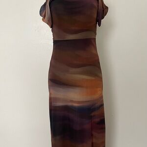 NWOT Elegant Multicolor Evening Dress